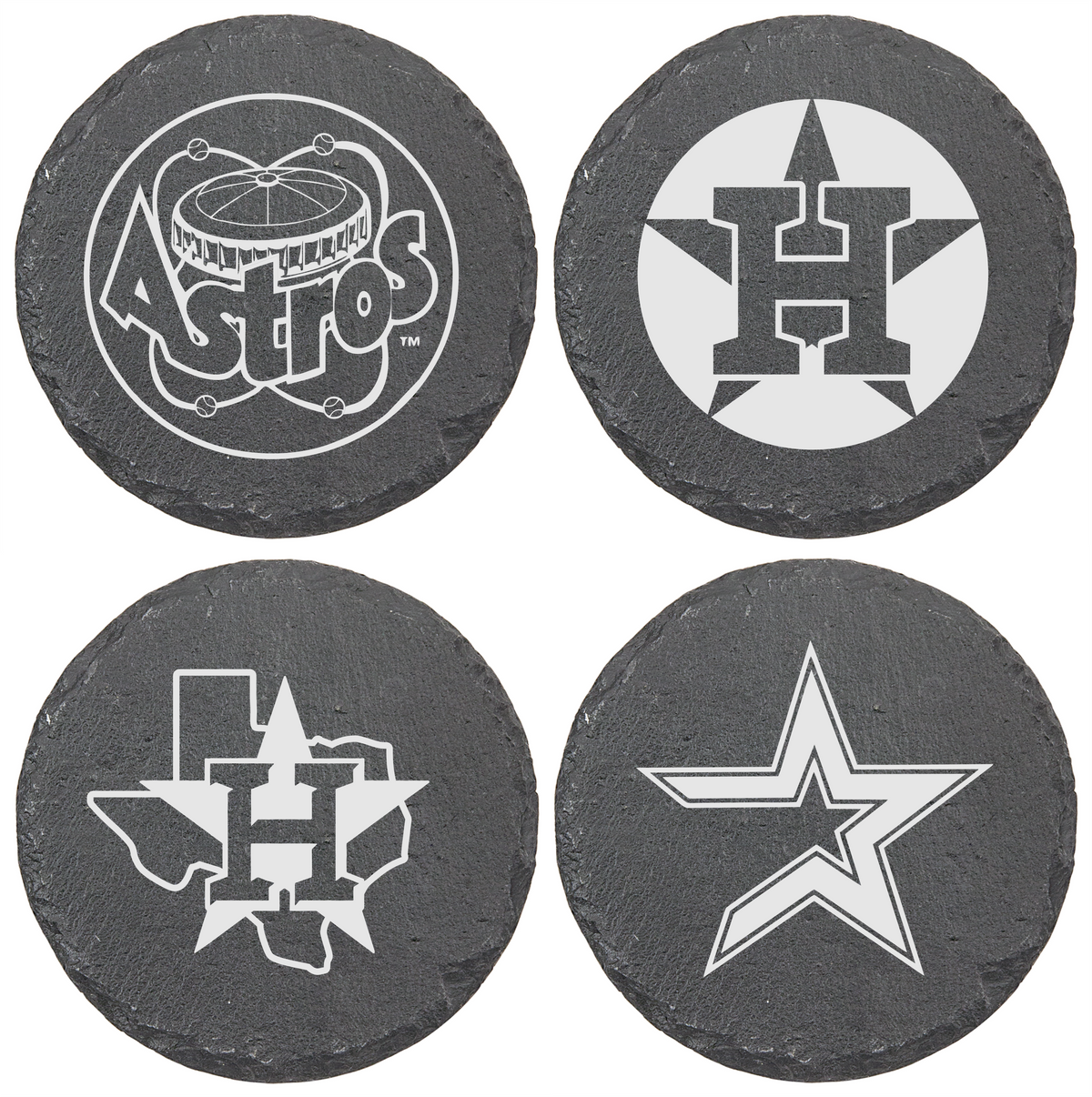 Astros Slate Coaster Set