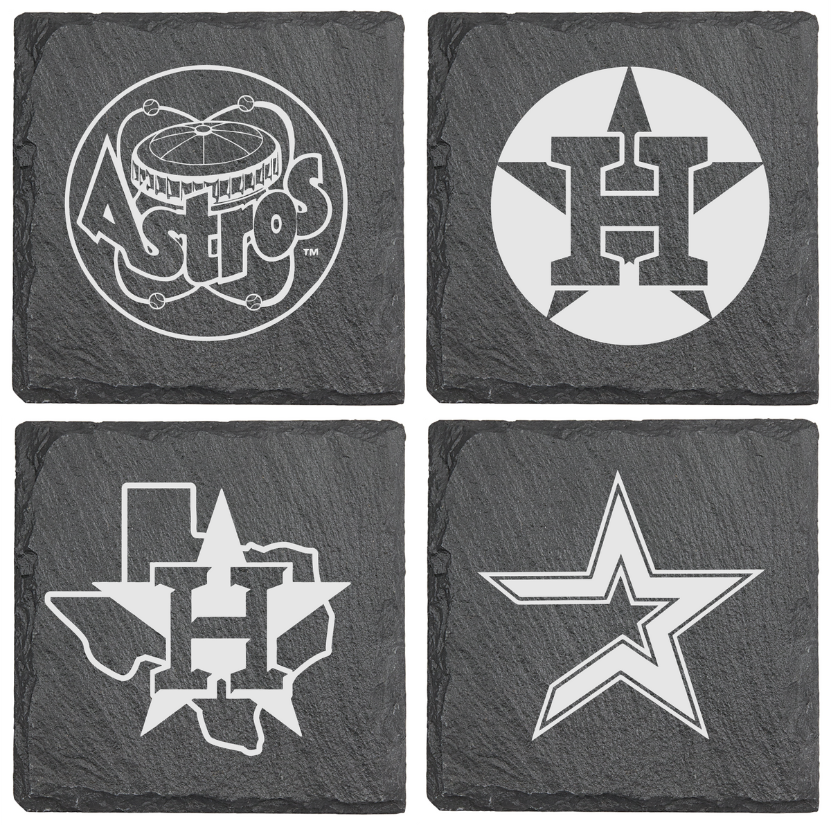 Astros Slate Coaster Set