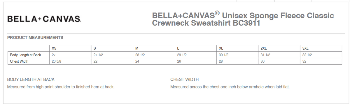 BELLA+CANVAS® Unisex Sponge Fleece Classic Crewneck Sweatshirt- DUCKS