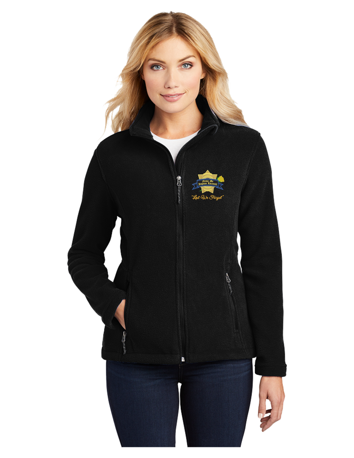 Mourning Badge - Ladies Fleece Zip-up