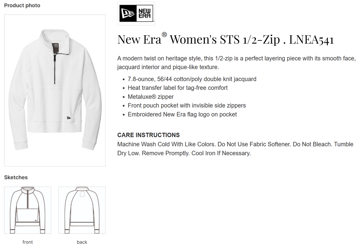 PVA NEW ERA 1/4 Zip