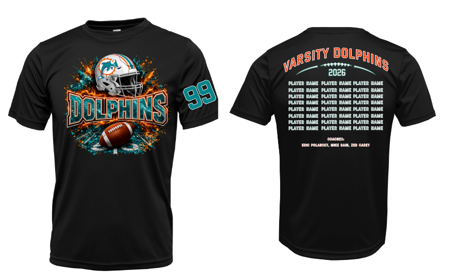 2026 Varsity Dolphins Roster Shirt
